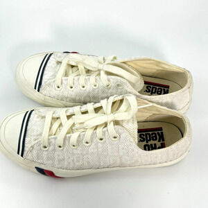 Keds Pro Keds Women's Cream Canvas Lace Up Low Top Sneakers‎ Size 7